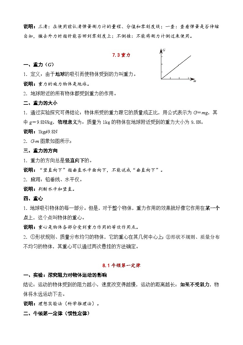 人教版（2024）八年级下册物理期末复习全册知识点考点提纲第2页