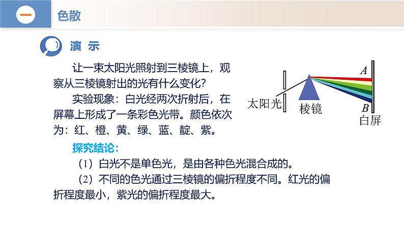 【核心素养】人教版物理八年级上册 4.5 光的色散（教学课件+同步教案+同步练习）08