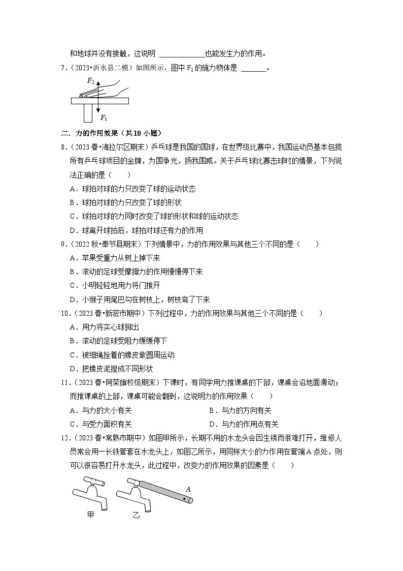 7.1 力（专题训练）【五大题型】（原卷版）第2页