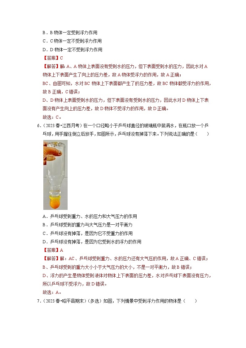 10.1 浮力（专题训练）【二大题型】（解析版）第3页