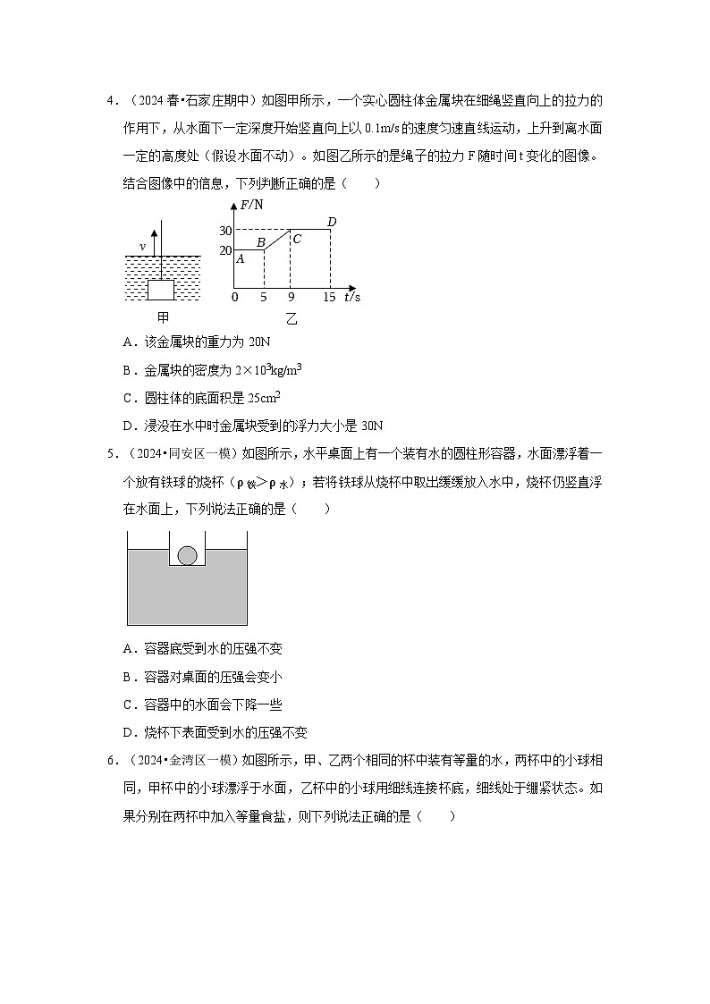 第10章《浮力》单元测试卷（压轴卷）-2024年八年级物理下册讲义（人教版）02