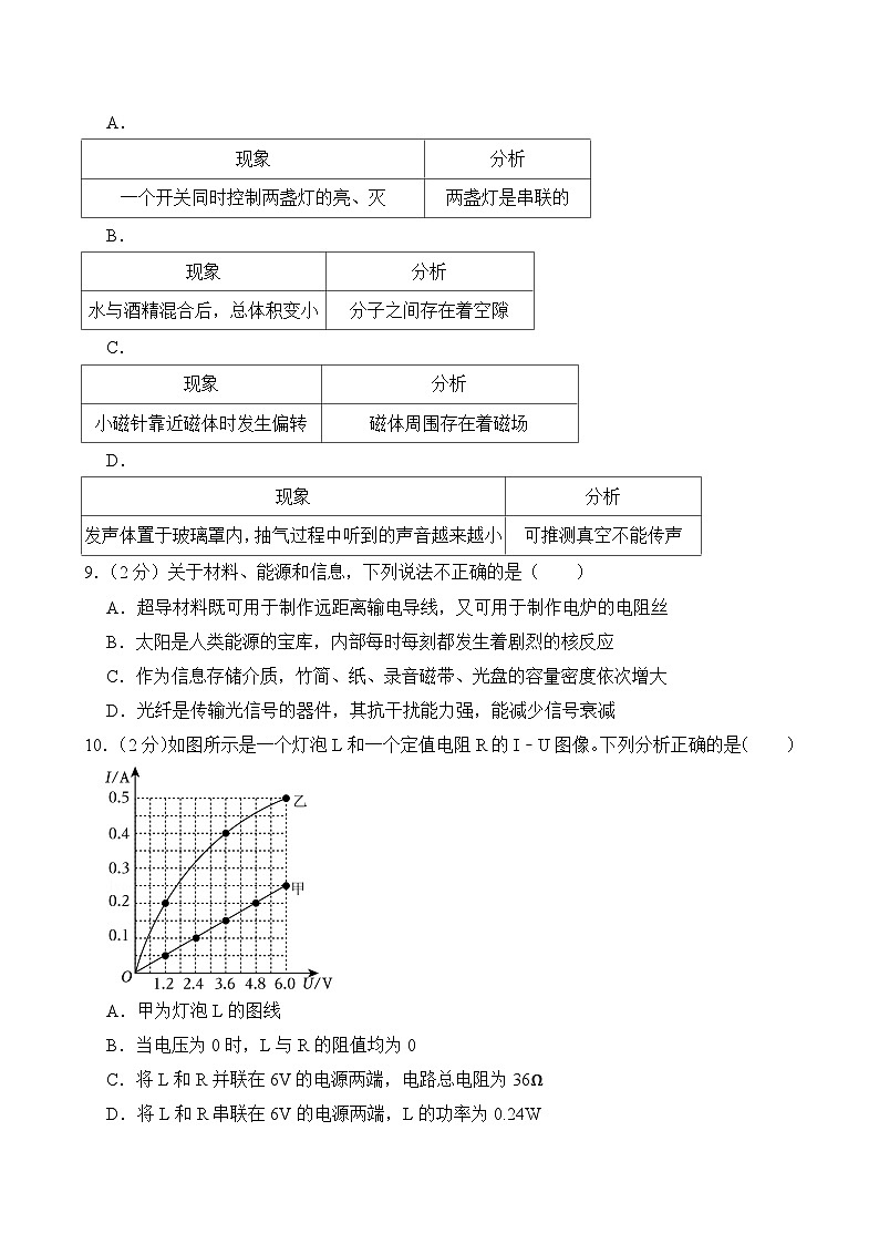 2024年山东省济宁市中考物理试卷（附答案）03