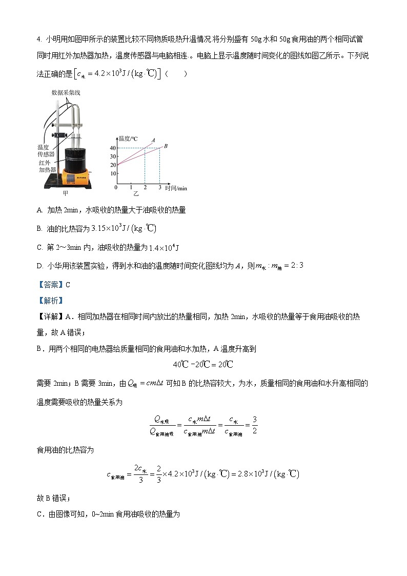 江苏省南京市六合励志学校2023-2024学年九年级下学期第一次月考物理试卷（解析版）03