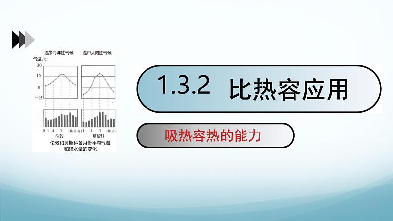 教科版九年级物理上第一章第3节比热容第2课时PPT第1页