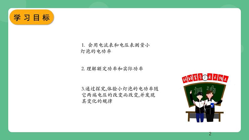 北师大版物理九年级全一册13.3《学生实验：探究—小灯泡的电功率》课件02