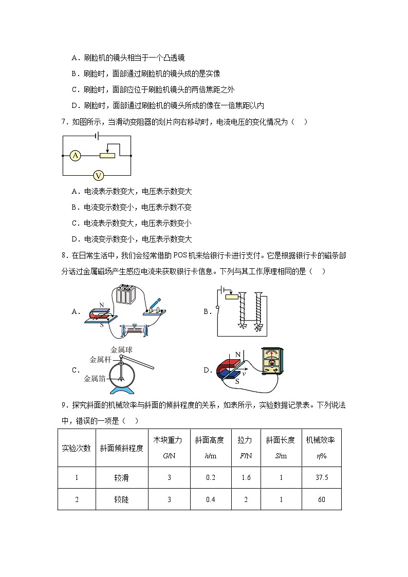 2024年江苏省无锡市初中学业水平模拟测试物理试题（附答案解析）第2页