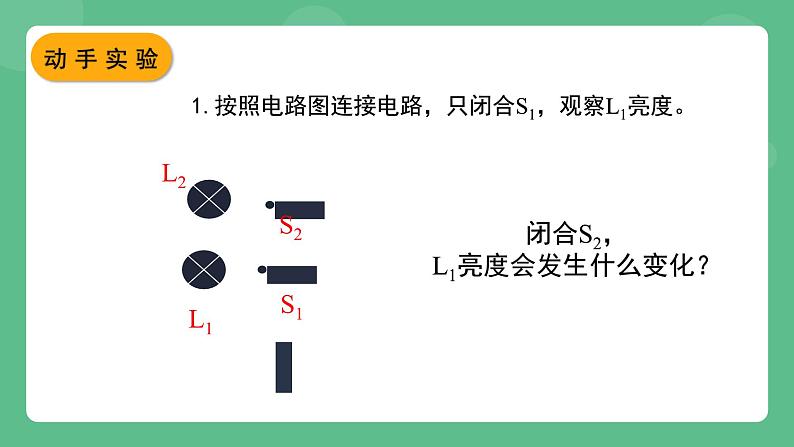 北京课改版物理九年级上册12.6《并联电路电流规律 》课件02