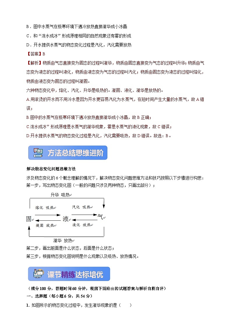 人教版（2024）初中物理新教材八年级上册学案-专题3.4 升华和凝华（原卷版+解析版）03