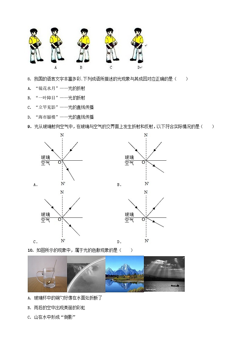 人教版（2024）初中物理新教材八年级上册专题4.6 《光现象》单元达标检测试卷（原卷版+解析版）03