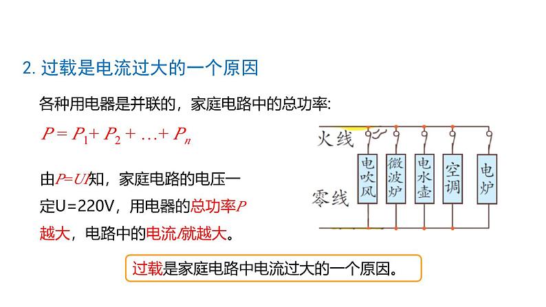 鲁科版（五四制） 九年级上册15.2 探究家庭电路中电流过大的原因  课件06