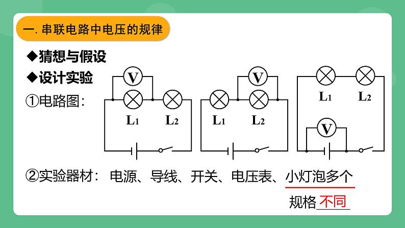 鲁科版物理九年级上册12.2《探究串、并联电路中电压的规律》课件07