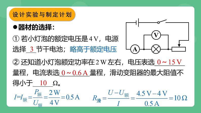 鲁科版物理九年级上册14.4《测量小灯泡的电功率》课件07