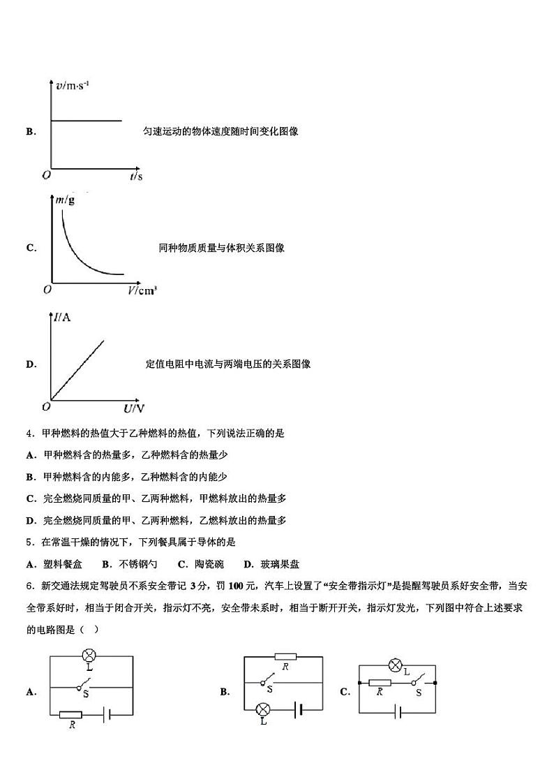 2024年山西省朔州市右玉县第二中学中考二模物理试题02