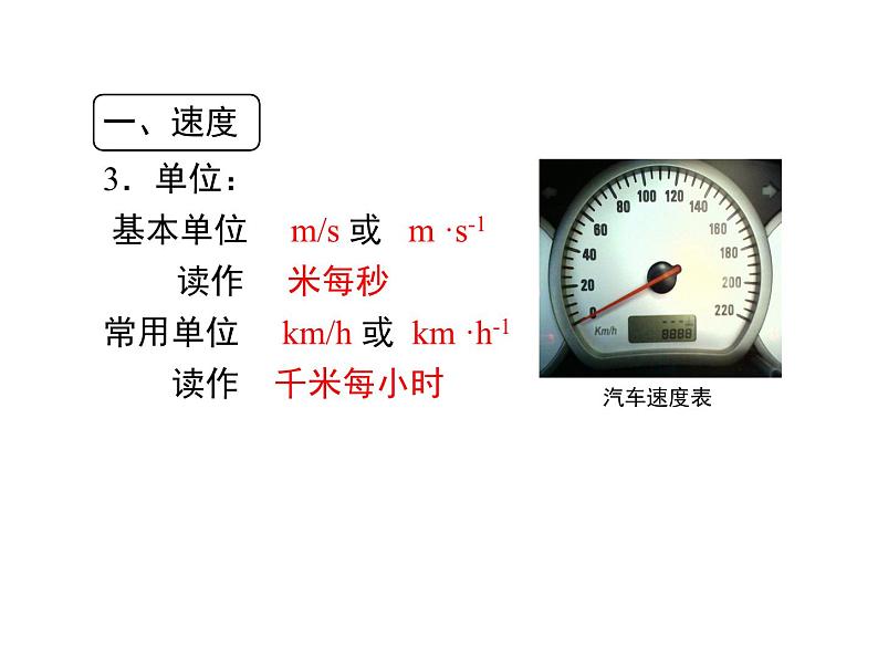 初中物理人教版八年级上册第3节 运动的快慢 课件05