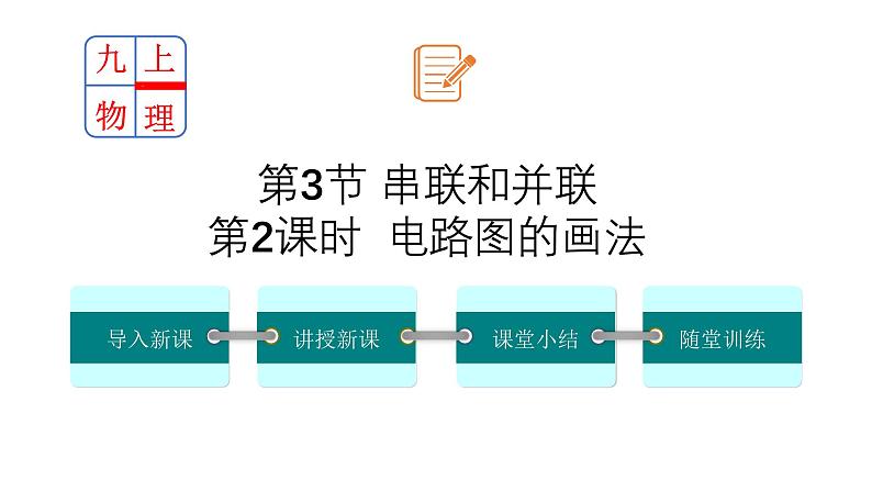 15.3串联和并联   第二课时   画电路图与实物图  课件  2024-2025学年学年人教版九年级全一册物理01