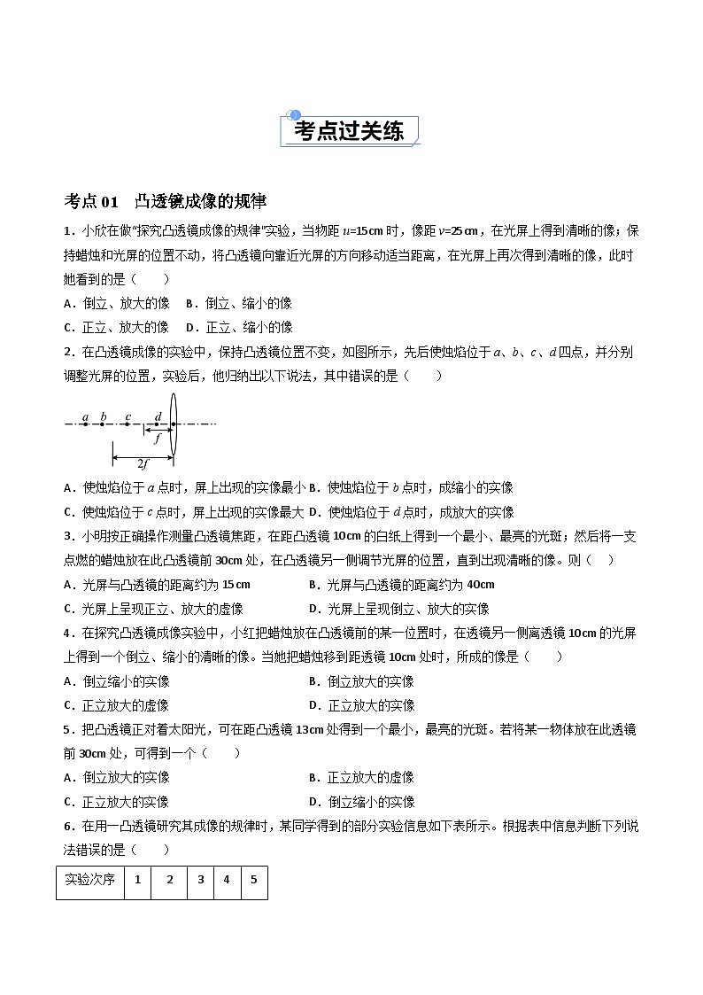 （人教版2024）八年级物理上册同步5.3 凸透镜成像规律  课件+教案+同步练习+视频素材02