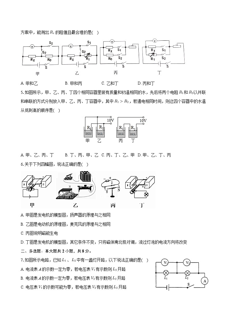 2024年江西省吉安市吉安县县立中学中考物理模拟试卷（一）+02