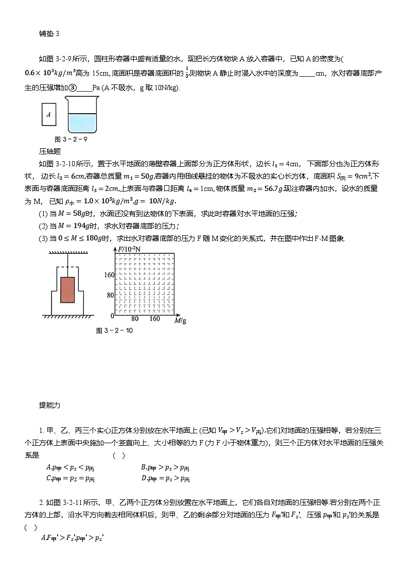 2025年中考物理复习压轴题专项练习--压力和压强（含解析）第3页