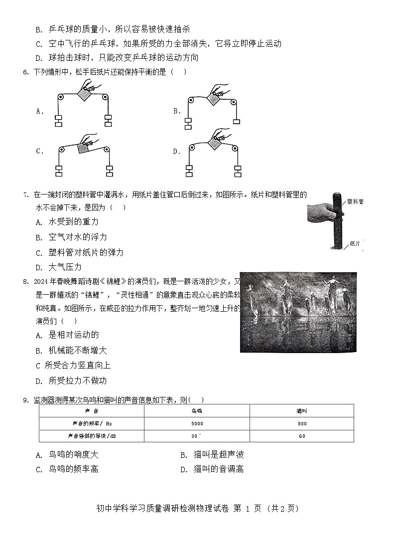 湖南省长沙市天心区2024-2025学年九年级上学期开学考物理试卷02