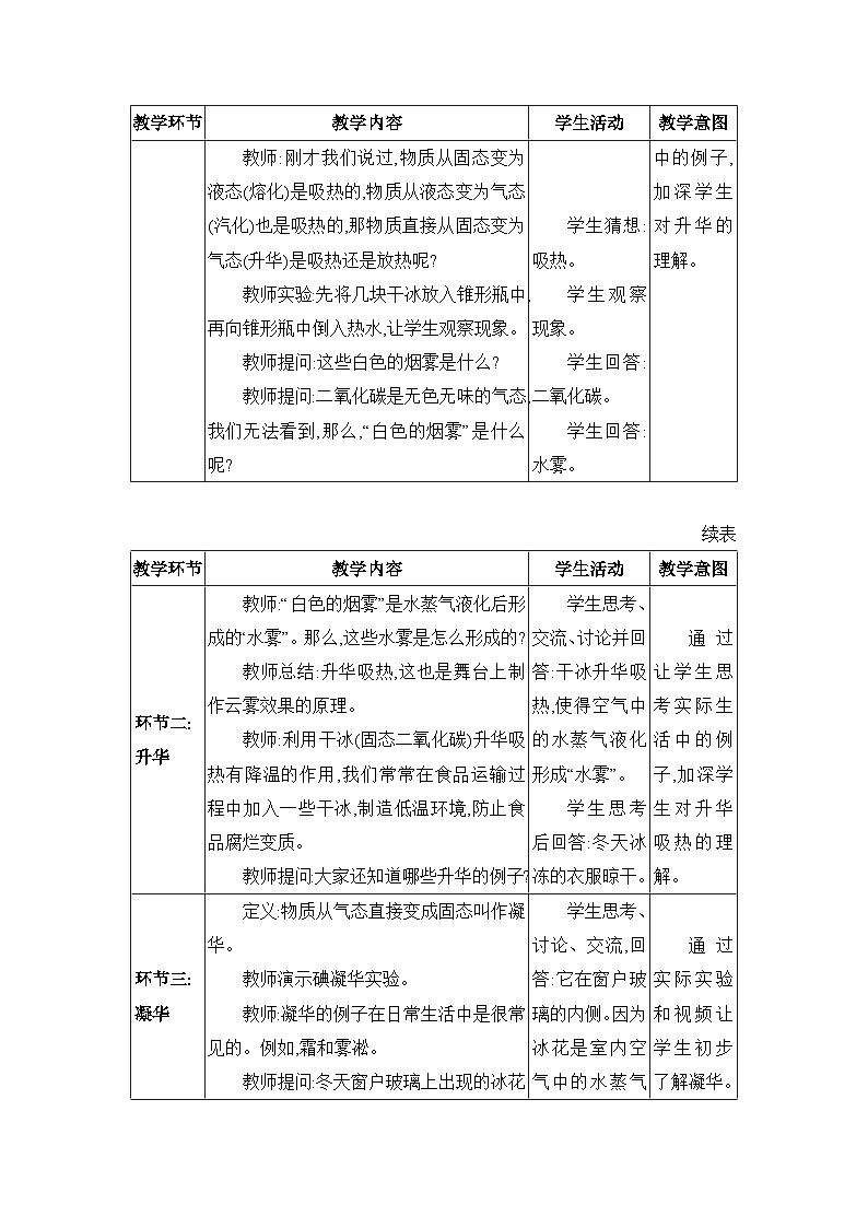 人教版（2024）八年级物理上册第三章物态变化3.4升华和凝华教案03