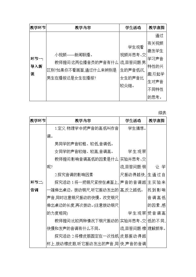 人教版（2024）八年级物理上册第二章声现象2.2声音的特性教案02