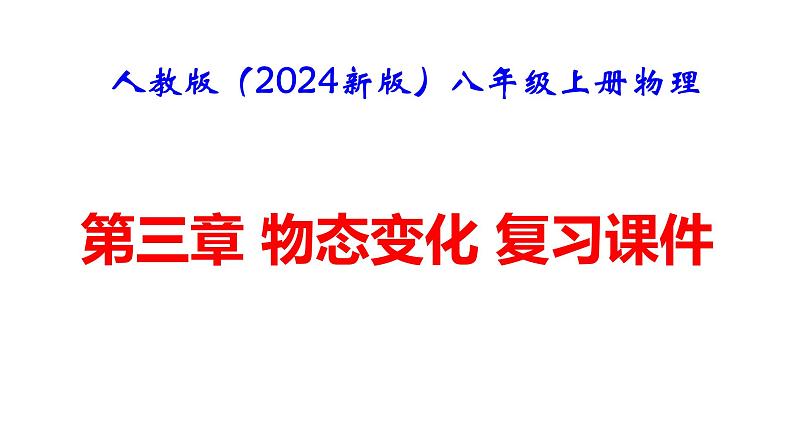 人教版（2024新版）八年级上册物理第三章 物态变化 复习课件01