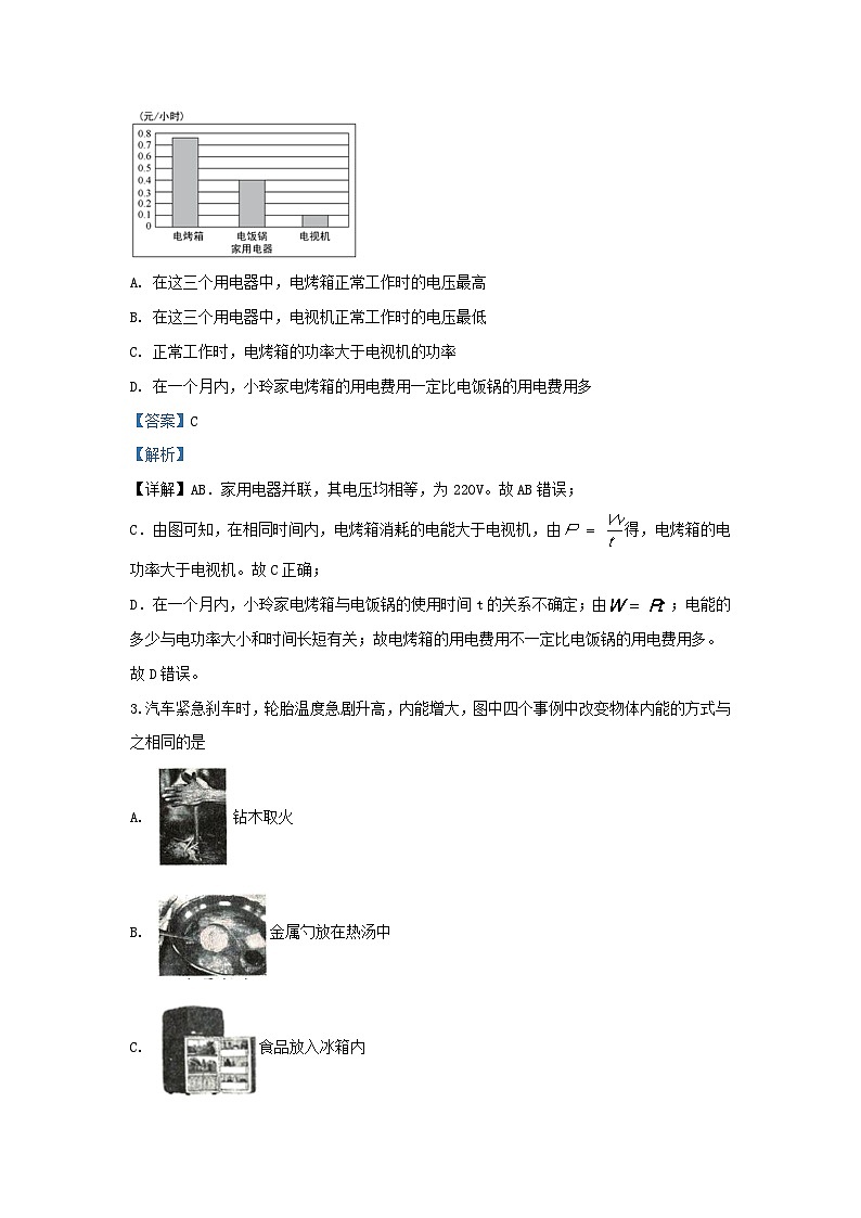 2019-2020学年江苏省无锡江阴市九年级上学期物理期末试题及答案第2页