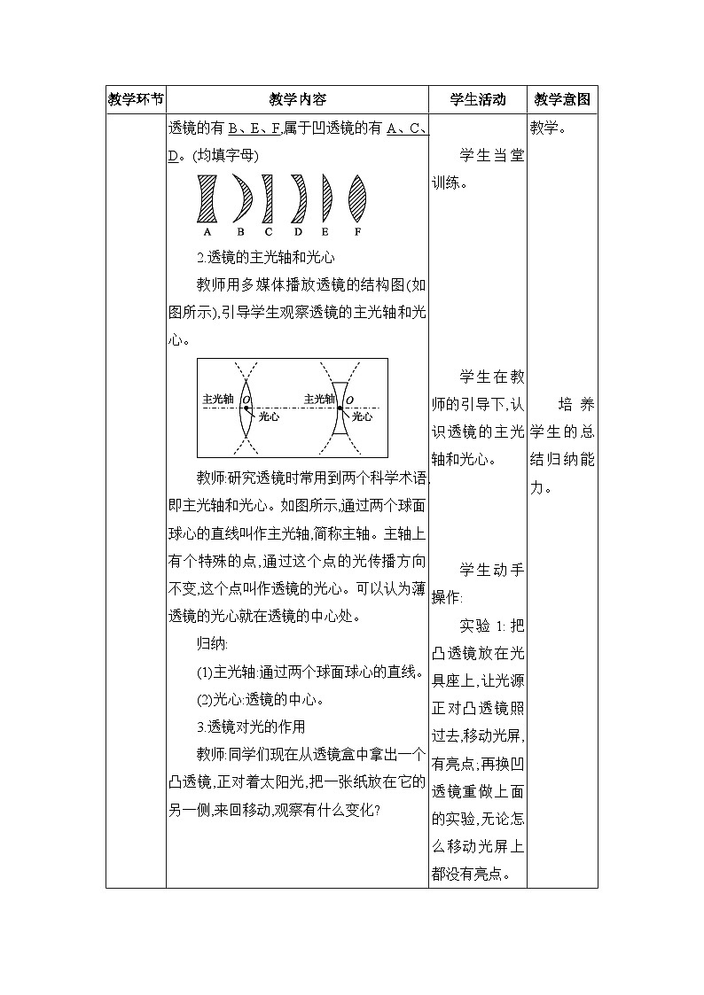 教科版（2024）八年级物理上册第4章光的世界4.5科学探究：凸透镜成像教案第3页