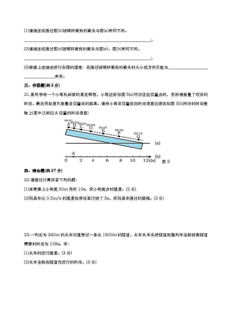 上海市闵行区2024-2025学年八年级上学期物理9月月考试卷03