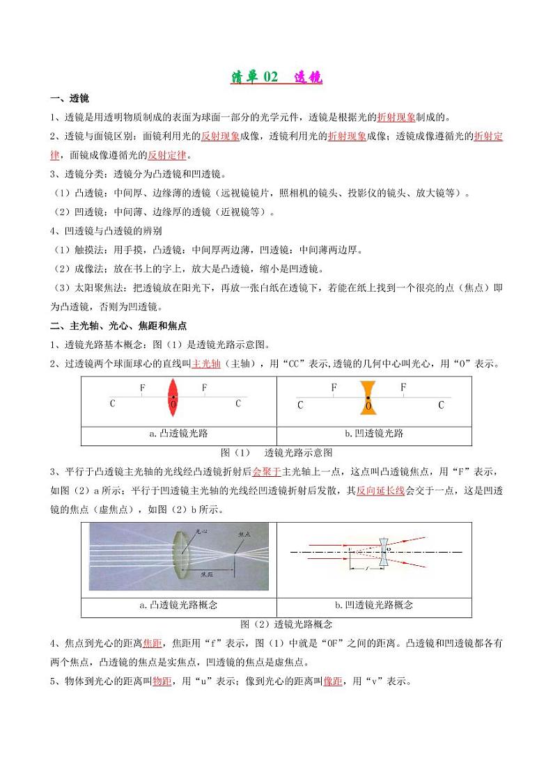 专题03 光的折射 透镜（教师版） 2024-2025学年八年级物理上学期期中考点大串讲（苏科版2024）（学生专用）第2页