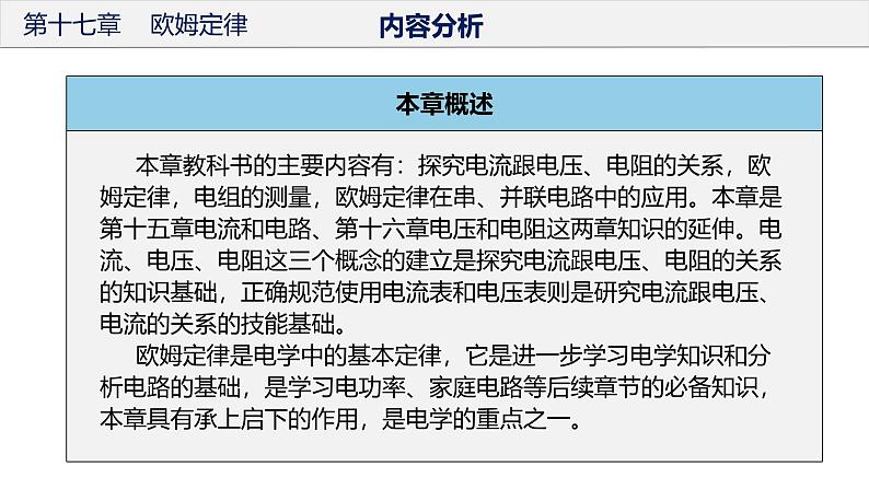 初中物理九年级上册第十七章 欧姆定律（单元解读课件）（人教版）第7页