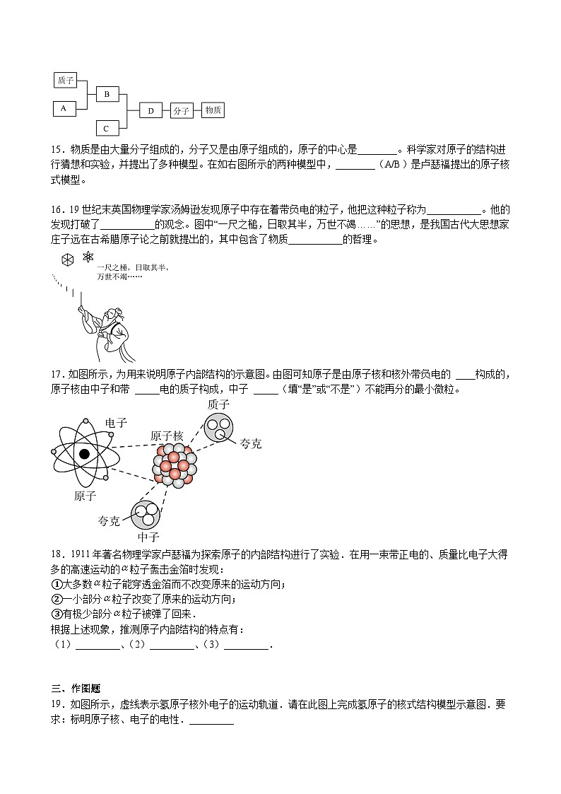 沪科版八年级物理下册同步精品练习11.1走进微观(原卷版+解析)第3页