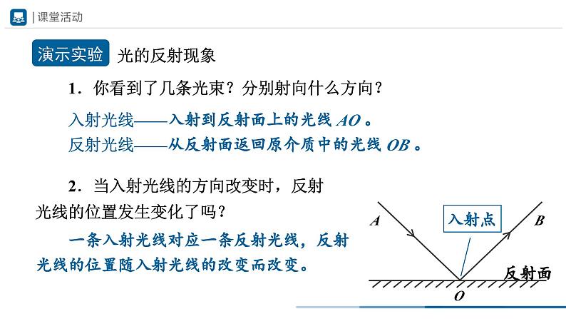 人教版八年级物理上册精品课堂4.2 光的反射（教学课件）第5页