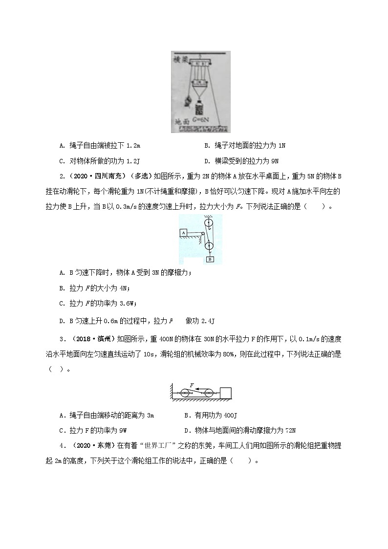 人教版八年级物理下册同步备课课时12.2滑轮(备作业)(原卷版+解析)第3页
