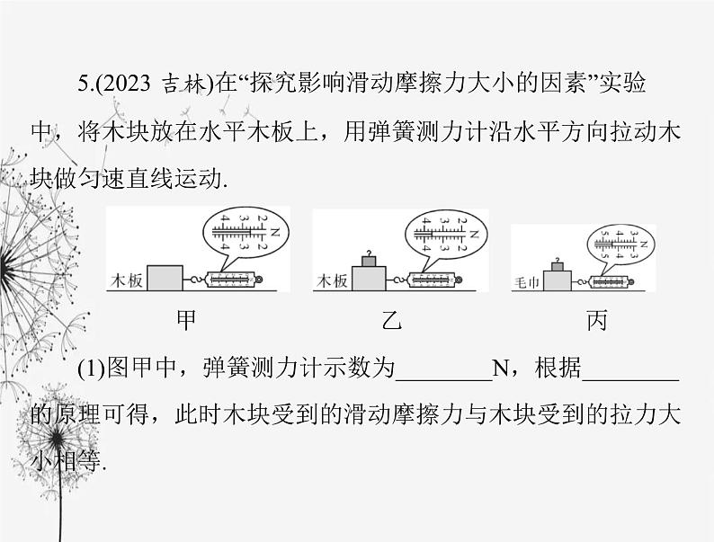 初中物理学业考试复习第八章运动和力课件08