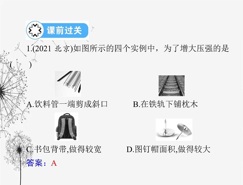 初中物理学业考试复习第九章压强课件05