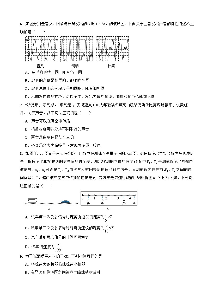 人教版（2024新版）八年级物理上册第二章 声现象 章末培优练习题（含答案）第2页