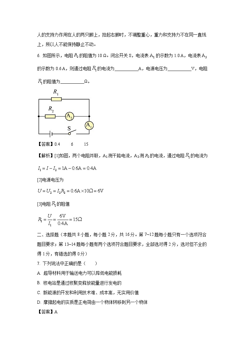 [物理][一模]河南省周口市2024年中考试题(解析版)03