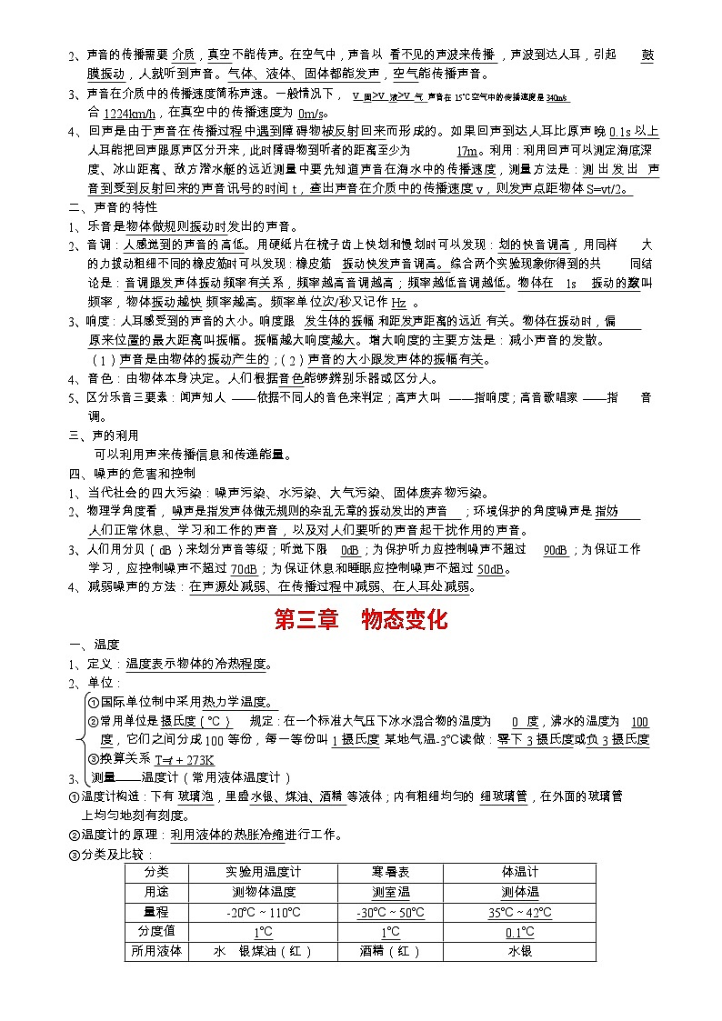 初中物理中考知识点归纳汇总第2页