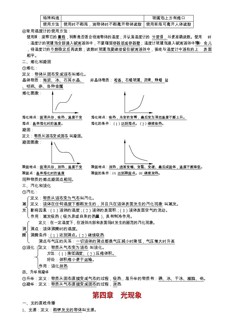初中物理中考知识点归纳汇总第3页