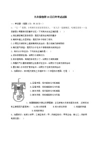 山东省德州市庆云县严务乡初级中学2024-2025学年九年级上学期10月月考物理试题