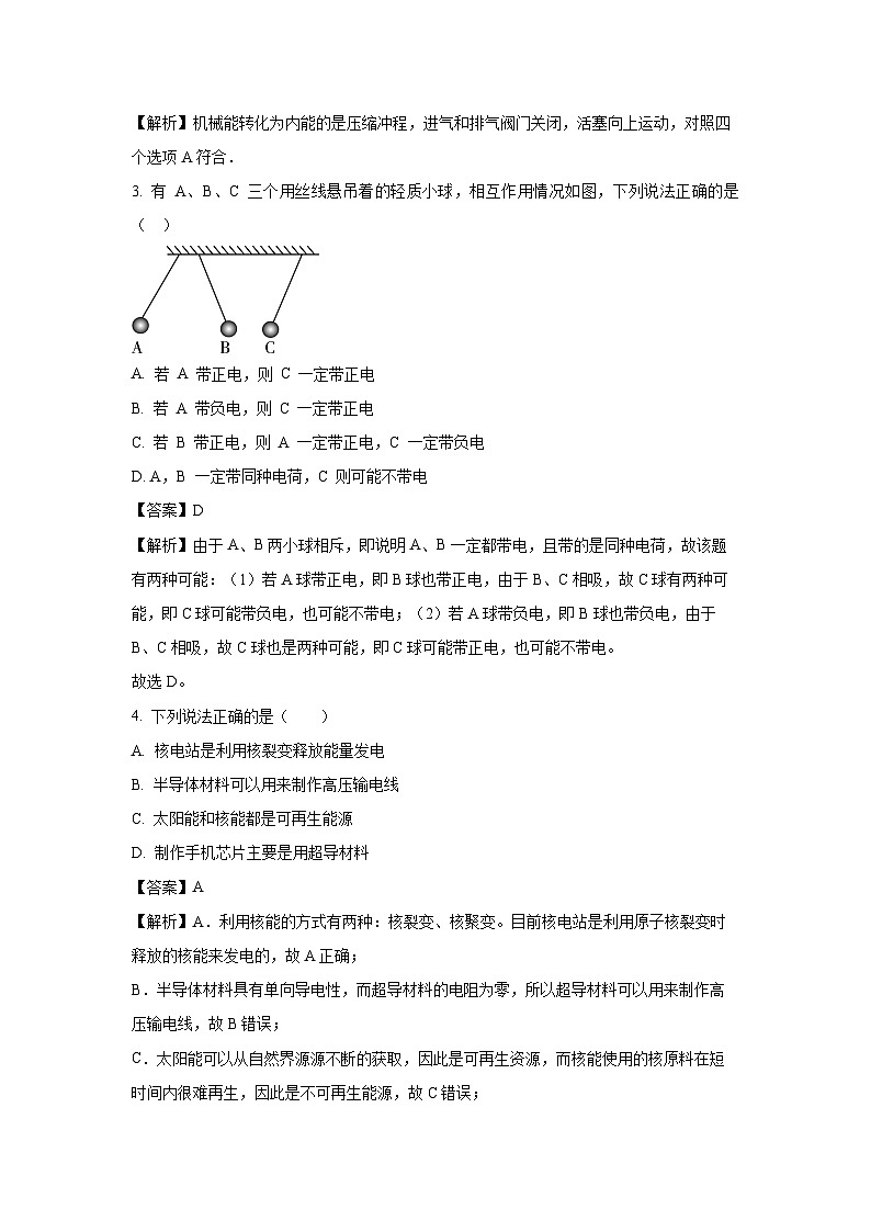 [物理]黑龙江省绥化市2024年中考模拟试题(解析版)02