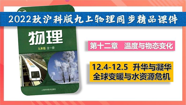 沪科版物理九年级全册 12.4-12.5《升华与凝华 全球变暖与水资源危机》课件02