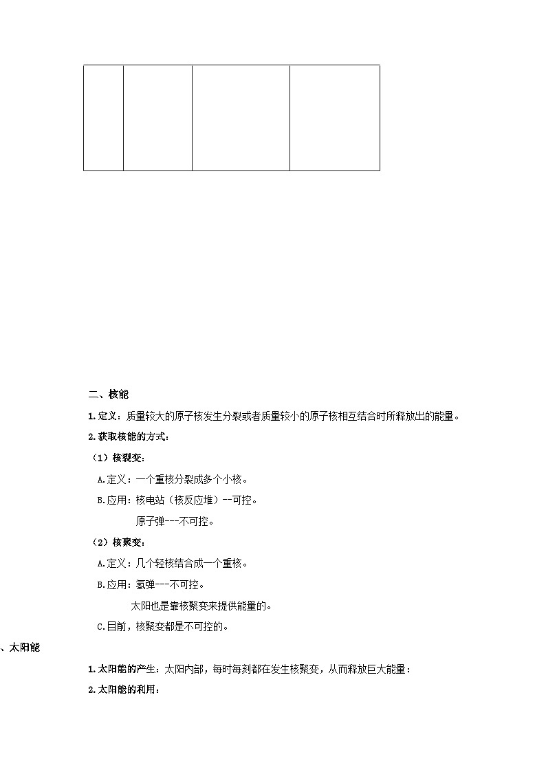 人教版九年级物理全一册教材解读与重难点突破 22 能源与可持续发展专项练习（附答案）第3页