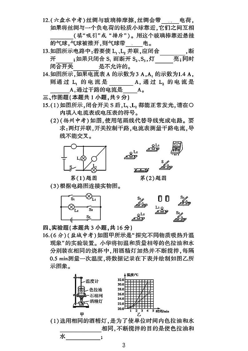 河南省濮阳市清丰县多校2024-2025学年九年级上学期期中测试物理试卷第3页