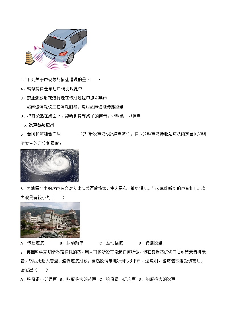 2.3 超声波与次声波—初中物理八年级全一册 同步教学课件+教学设计+同步练习（沪科版2024）02