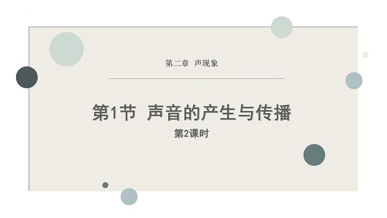 人教版（2024）八年级物理上册2.1声音的产生与传播第二课时课件第1页