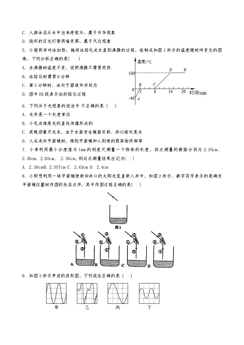 天津市天津市滨海新区天津市滨海新区塘沽第一中学2024-2025学年八年级上学期11月期中物理试题第2页