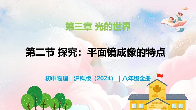 3.2  探究：平面镜成像的特点—初中物理八年级全一册 同步教学课件（沪科版2024）第1页