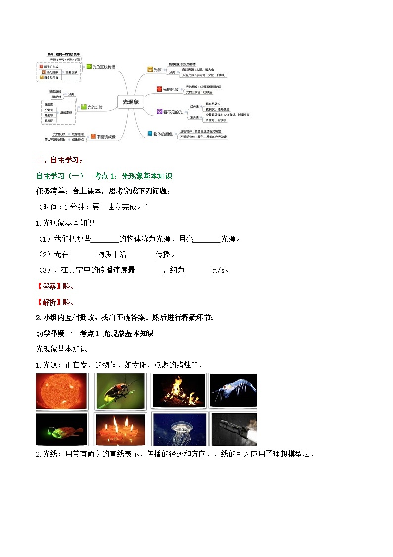 第三章  光的世界单元复习（教学设计）第2页